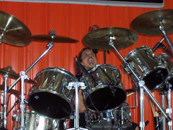 Ken playing drums