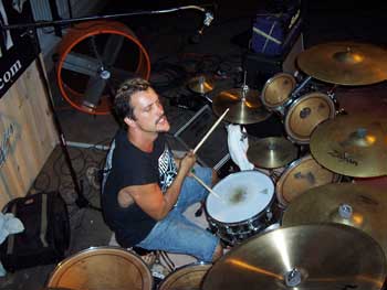 Ken playing drums